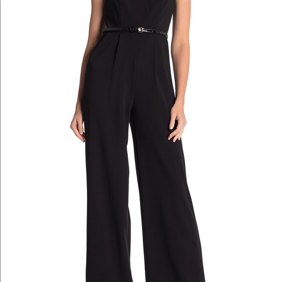 🆕Calvin Klein Surplice Neck Cap Sleeve Jumpsuit - Picture 3 of 4